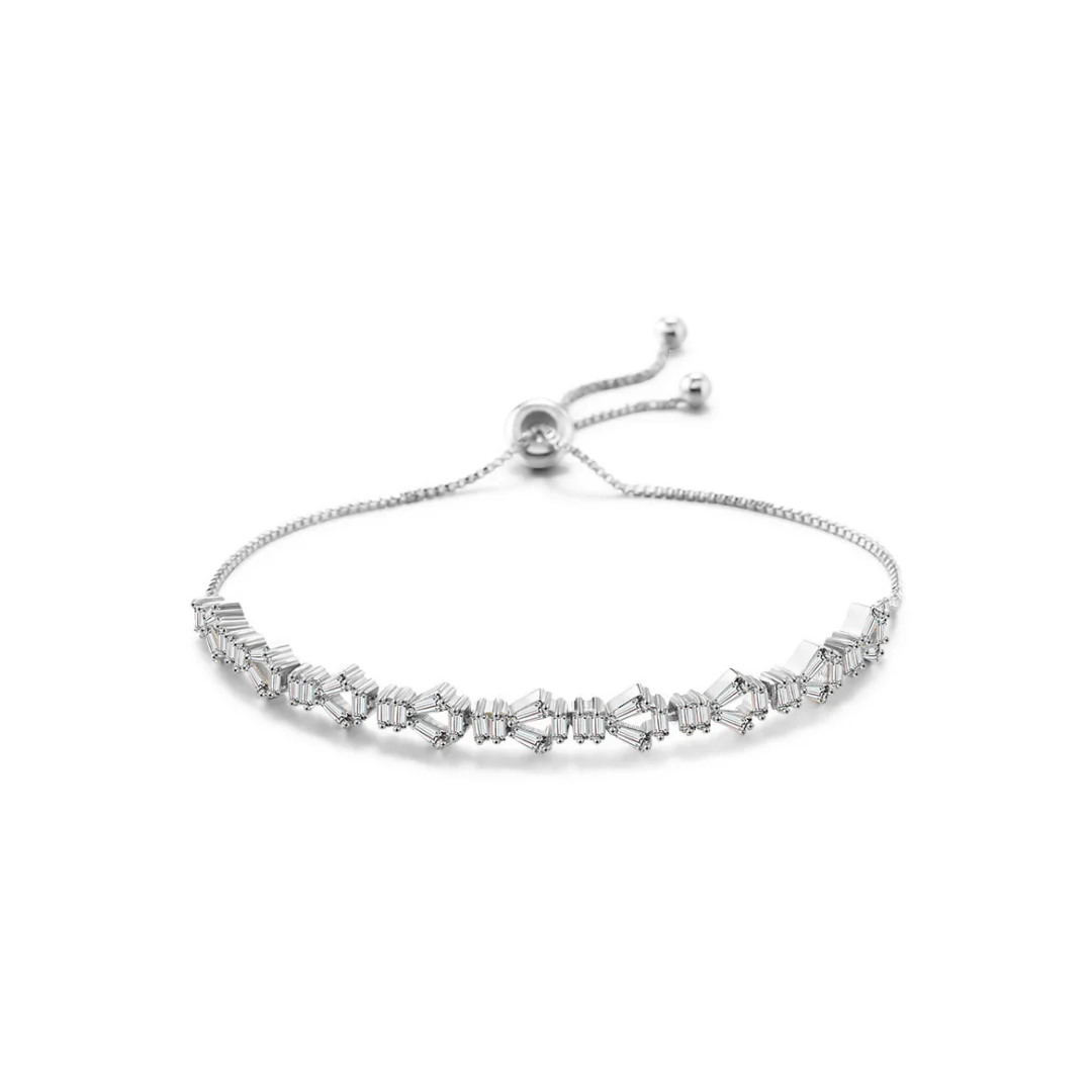 Pulsera de cristales de talla baguette