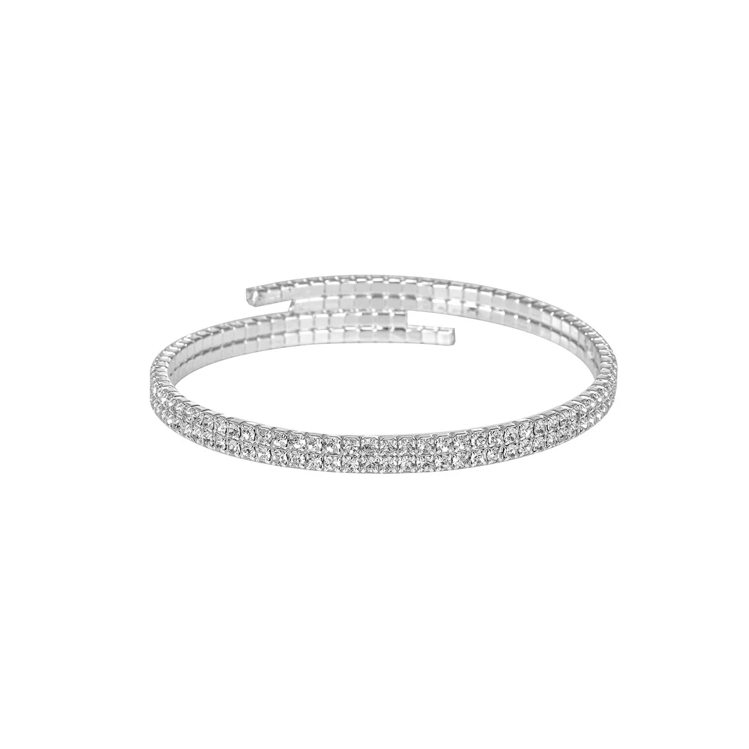 Minimal Crystal Cuff Bracelet