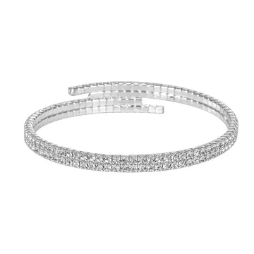 Minimal Crystal Cuff Bracelet