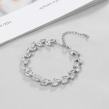 Bridal Leaf Crystal Bracelet Lifestyle