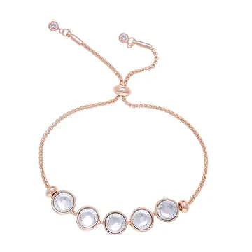 Rose Pearl Slider Bracelet