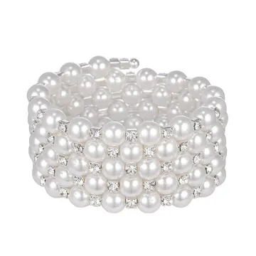 Multi Pearl Crystal Bracelet