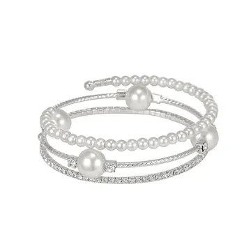 Pearl Crystal Layer Bracelet