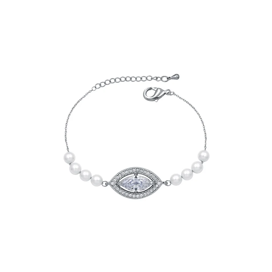 Pearl Marquise Bridal Bracelet