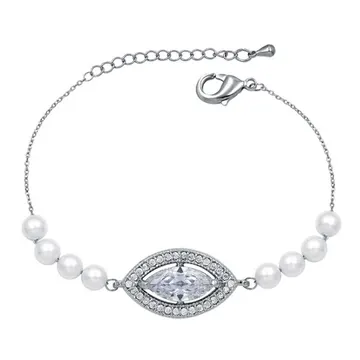 Pearl Marquise Bridal Bracelet