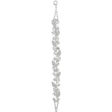 Floral Leaf Crystal Bracelet
