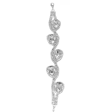 Teardrop Crystal Statement Bracelet