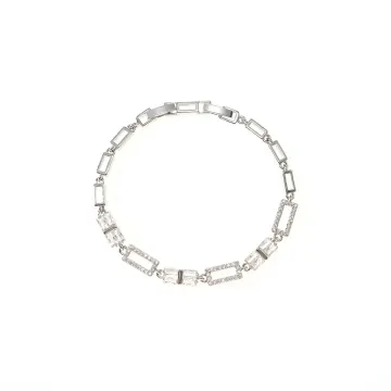 Silver Rectangular Link Bracelet