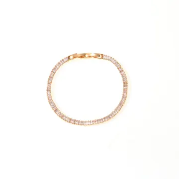 Rose-gold Crystal Line Bracelet