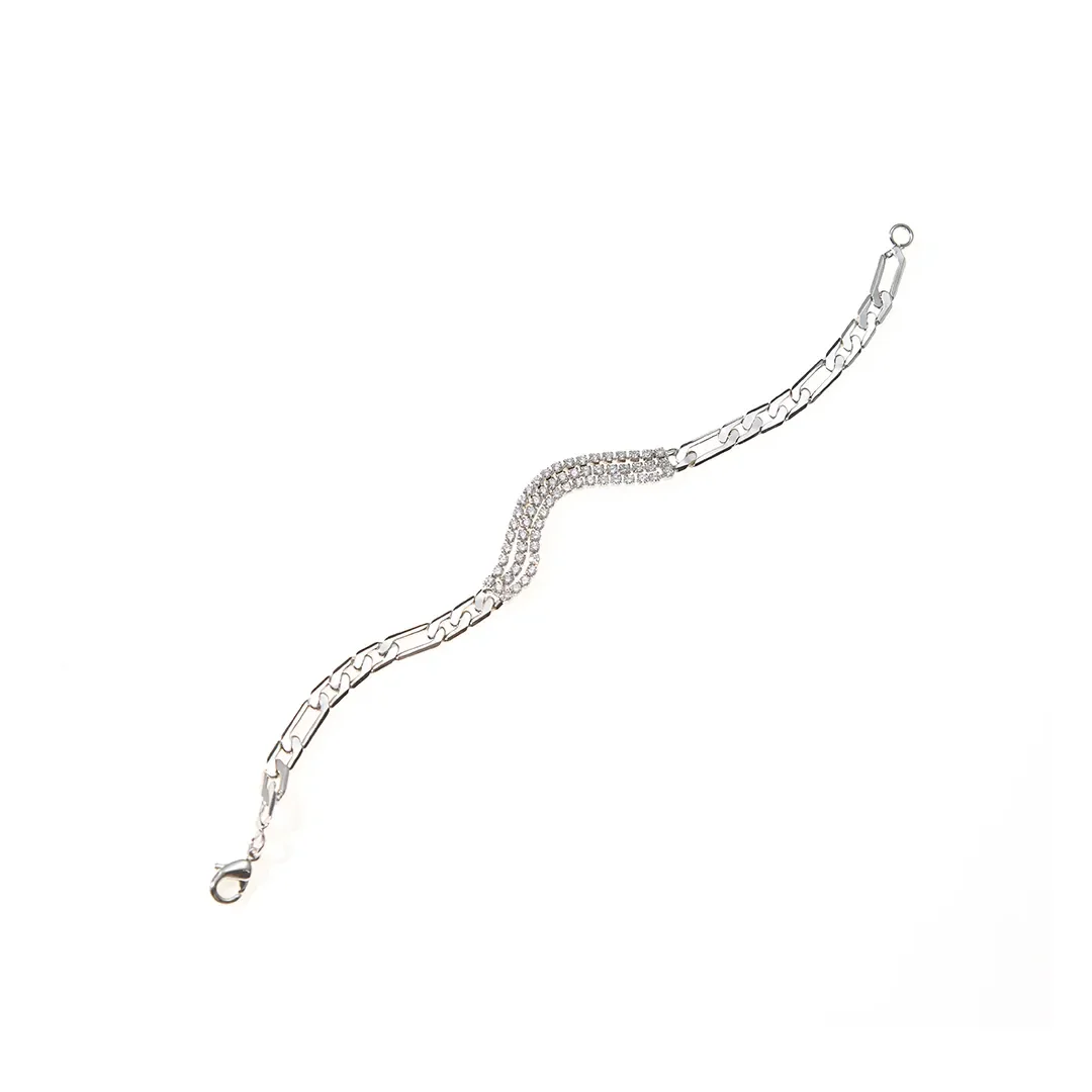 Double Wave Crystal Bracelet