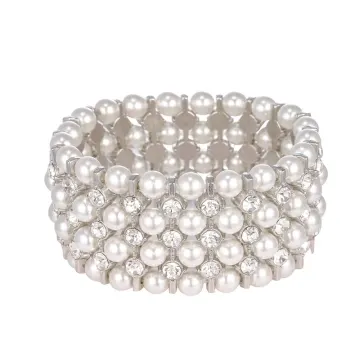Pearl Lattice Stretch Bracelet