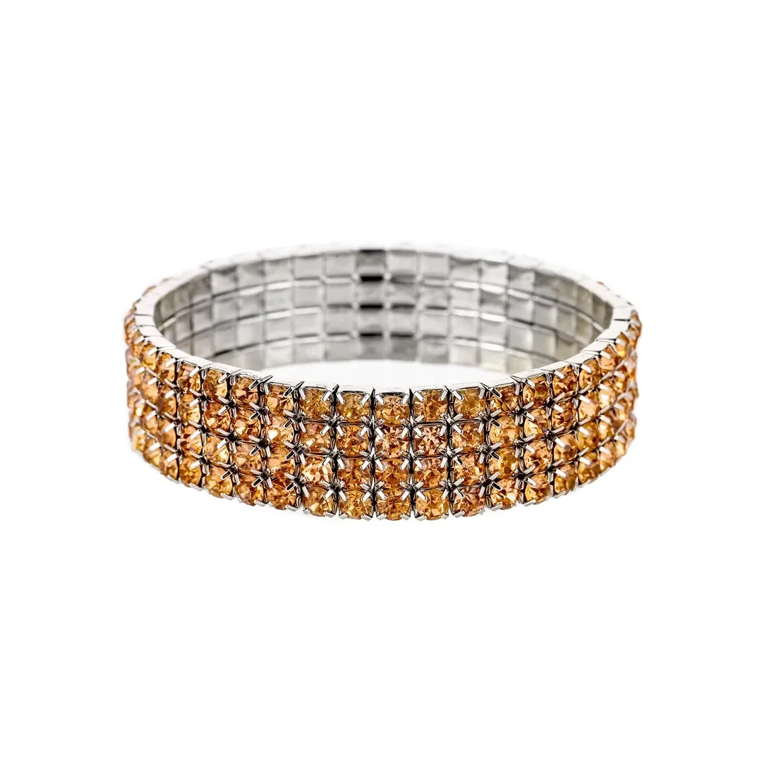 Amber Multi-row Stretch Bracelet