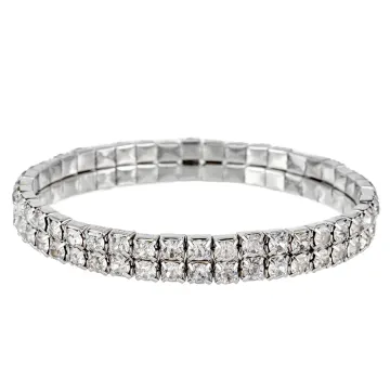 Double-row Clear Stretch Bracelet