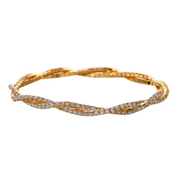 Gold-tone Twisted Stretch Bracelet