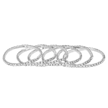 Silver Crystal Stretch Stack