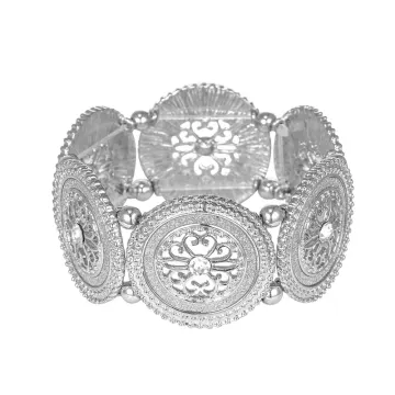 Ornamental Medallion Stretch Bracelet