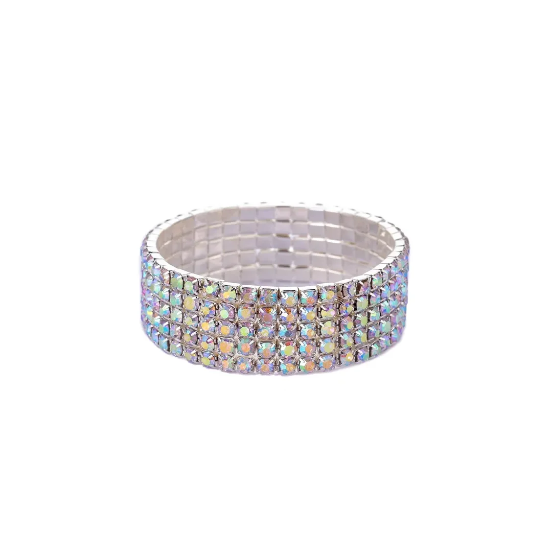 AB Shimmer Wide Stretch Bracelet
