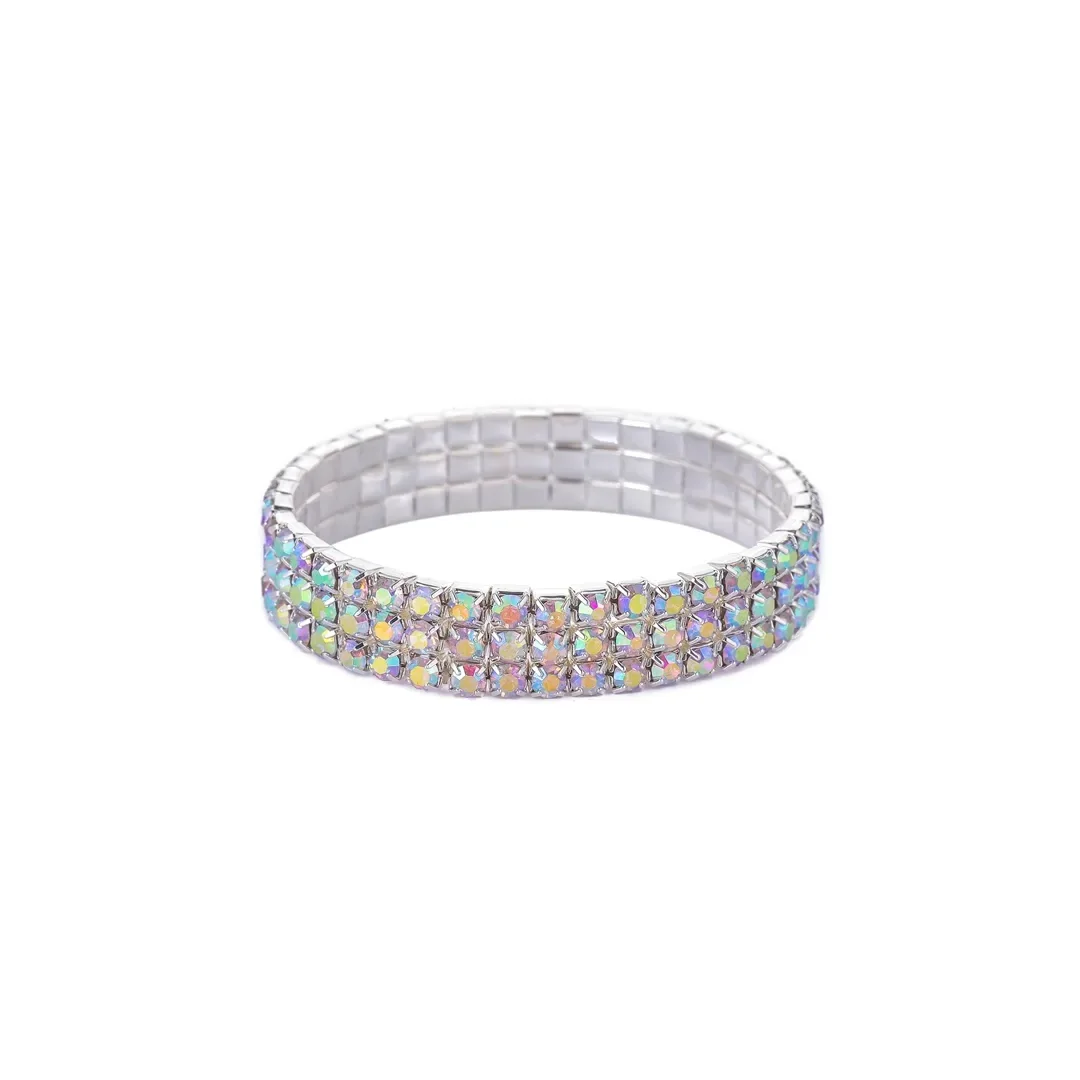 Pulsera elástica fina con brillo AB