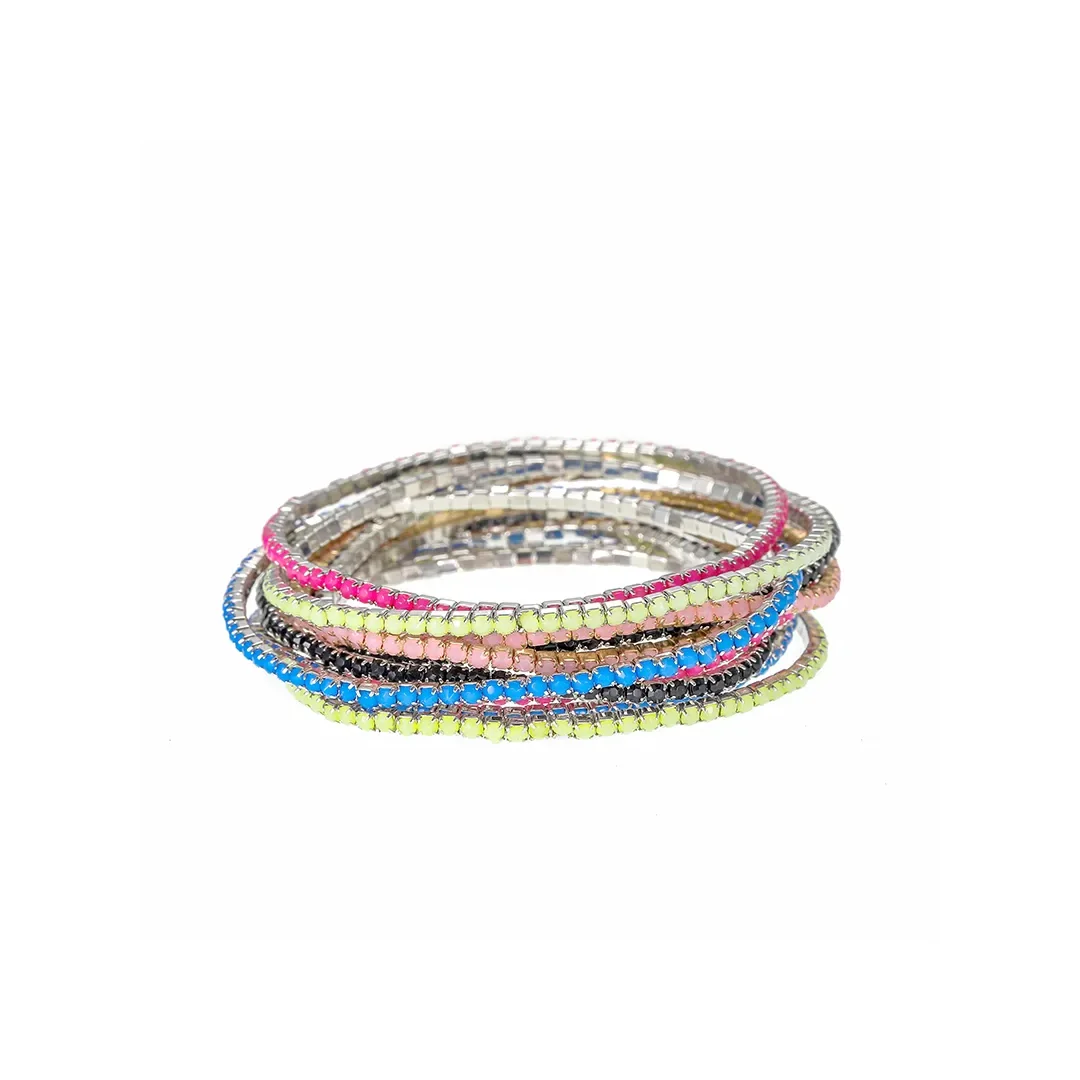 Rainbow Fine Bracelet Stack