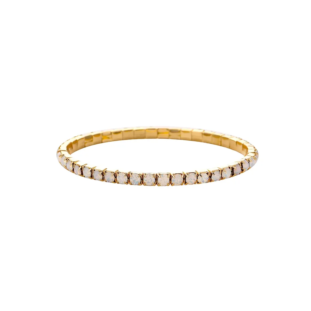 Pulsera elástica de una línea en tono dorado