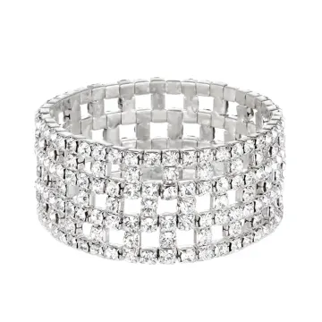 Square Crystal Openwork Stretch
