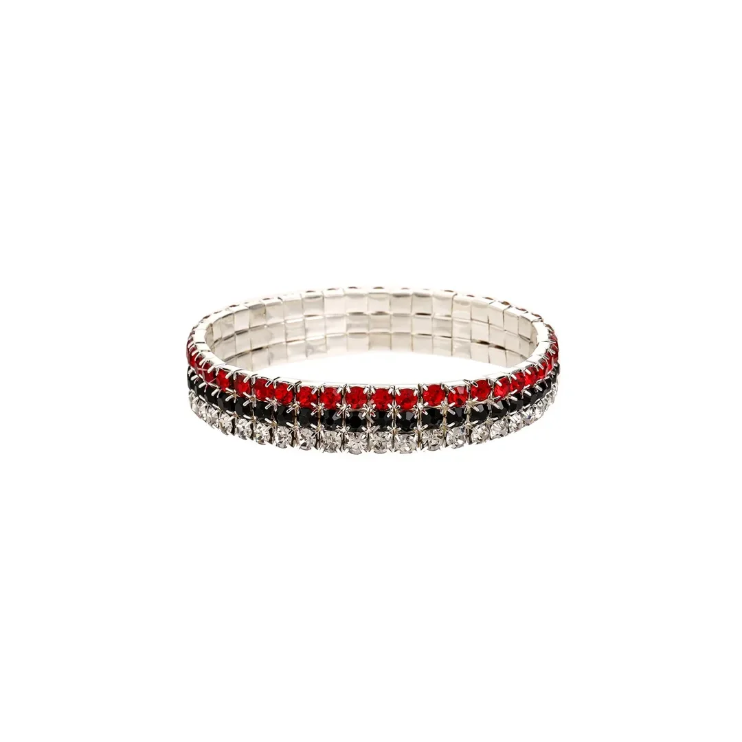 Red & Black Color-block Stretch