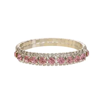 Pink & Clear Color-block Stretch