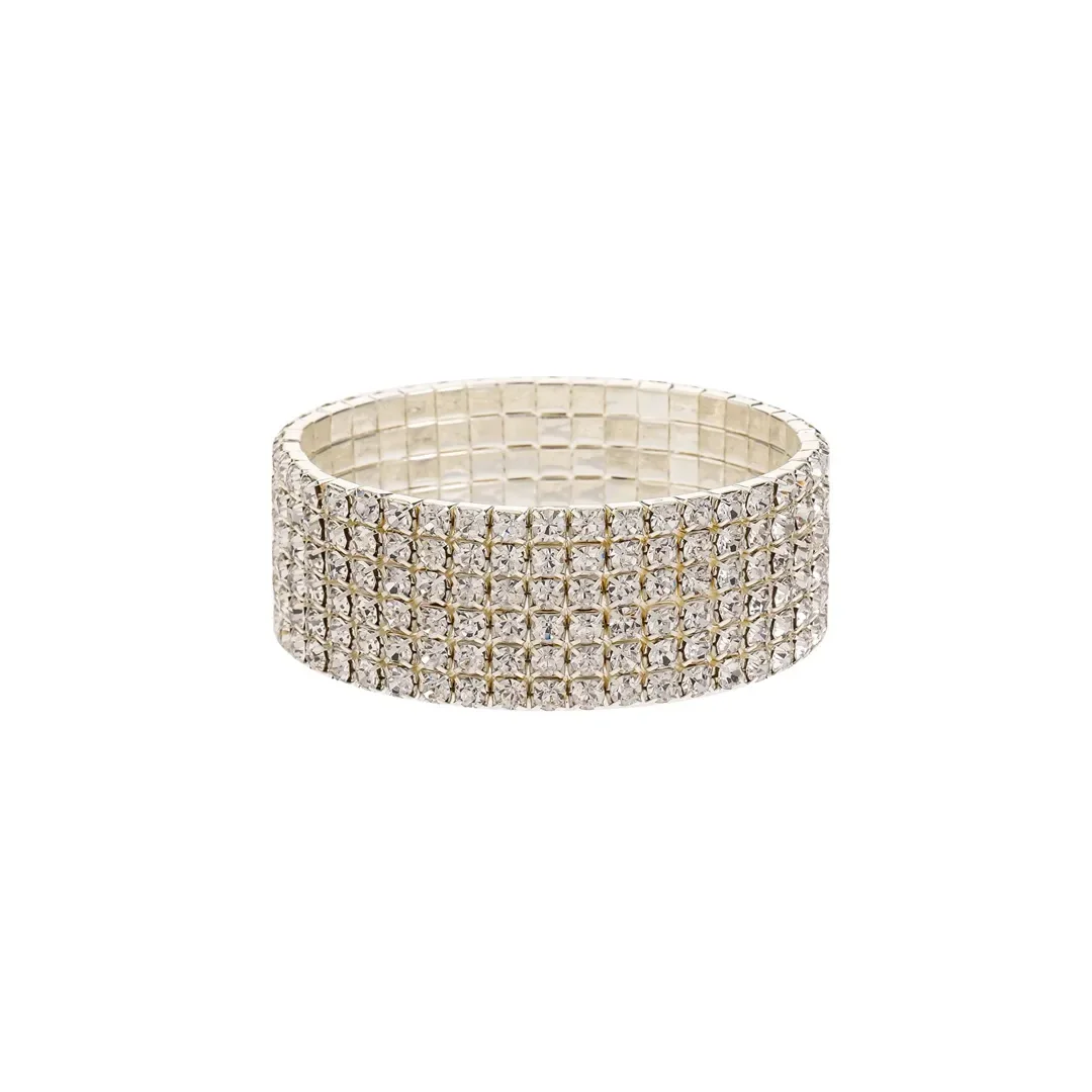 Clear Multi-row Crystal Band