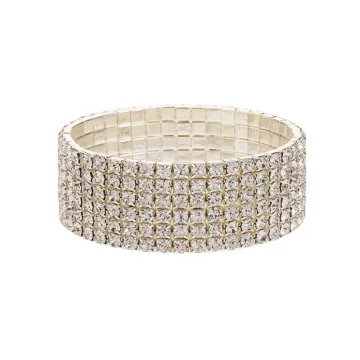 Clear Multi-row Crystal Band