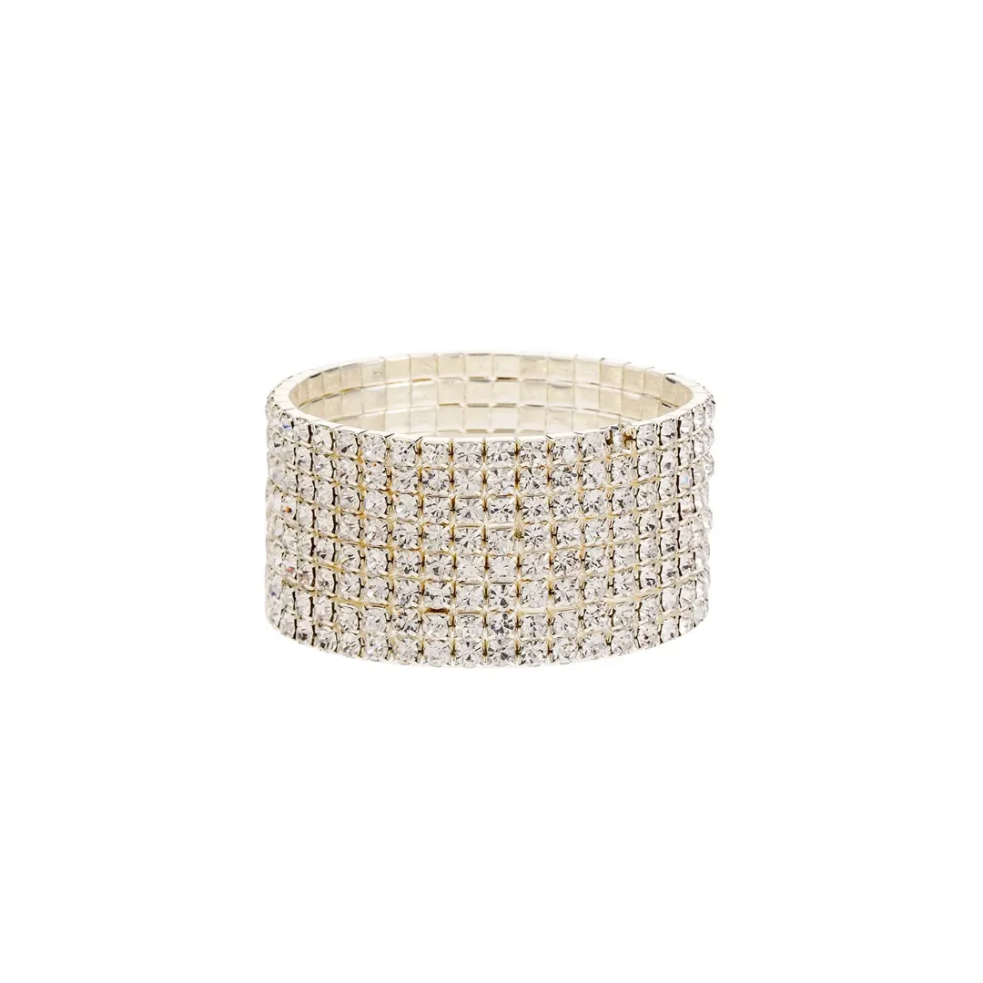 Wide Clear Crystal Band