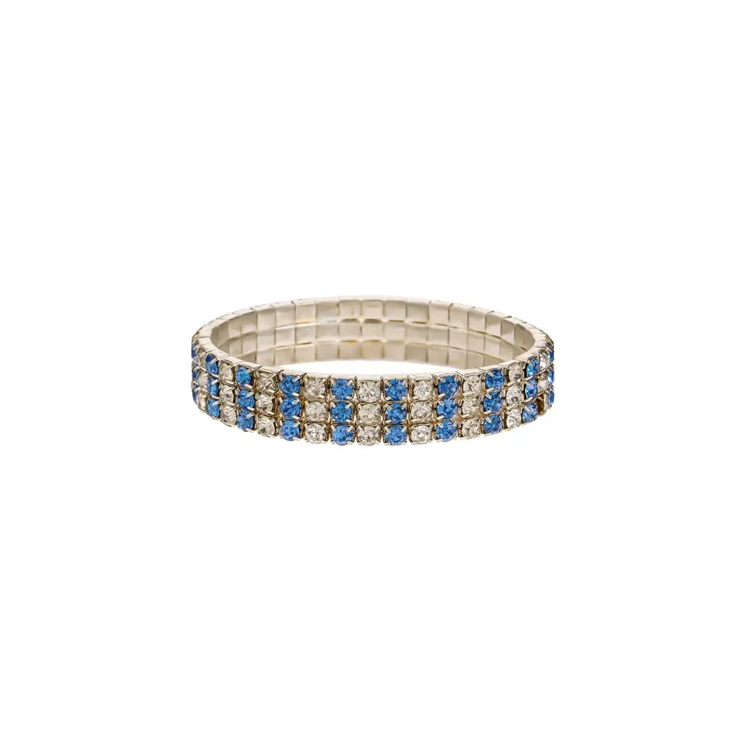 Blue & Clear Stripe Stretch