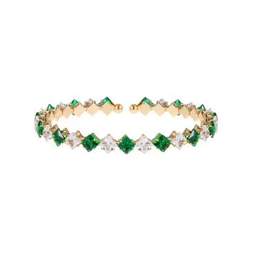 Emerald-color Square Bangle