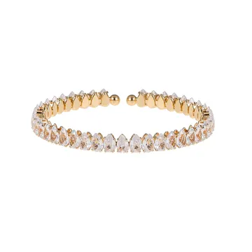 Clear Marquise Coil Bangle