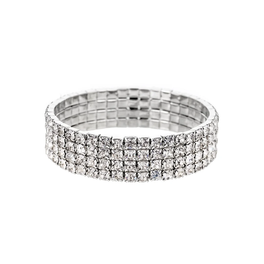 Clear Multi-row Crystal Band
