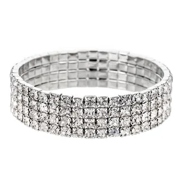 Clear Multi-row Crystal Band