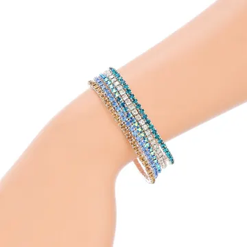 Cool-color Stacking Bracelets