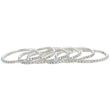 AB Crystal Layering Bracelet Set