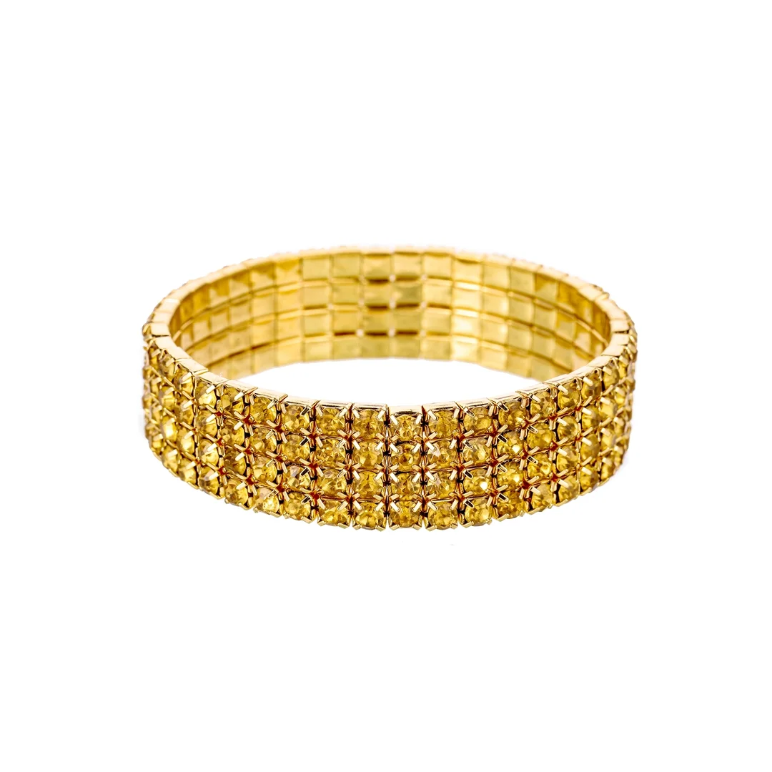 Warm Gold-tone Multi-row Stretch